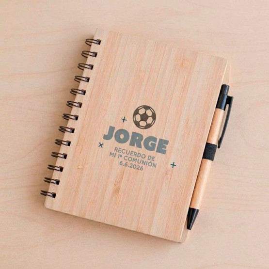 libreta personalizada de madera