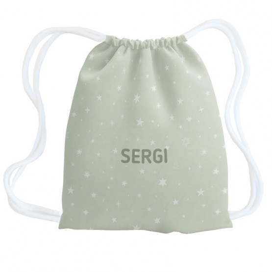 mochila estrellas verde