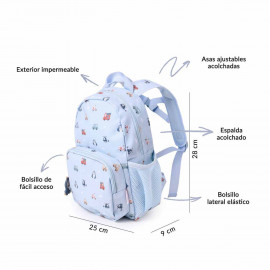 mochilas coches azul