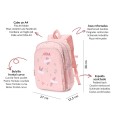 mochila pajaritos mediana personalizable