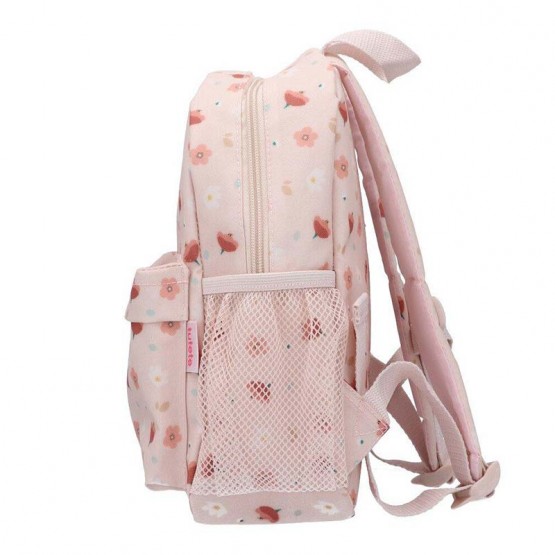 Mochila flores rosa