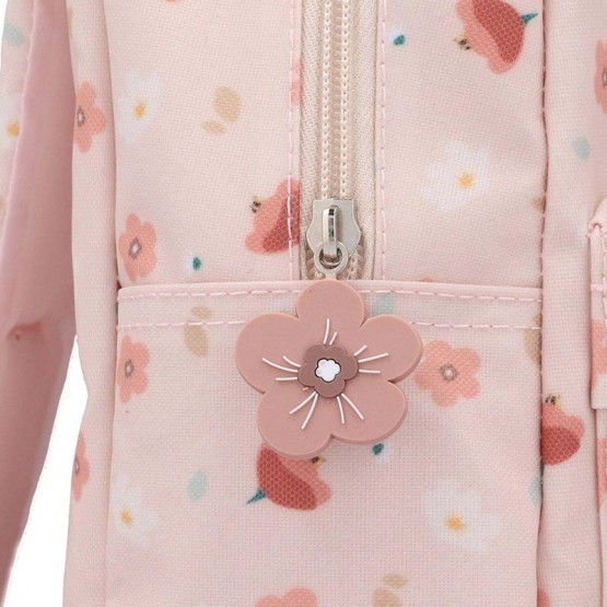 Mochila flores rosa