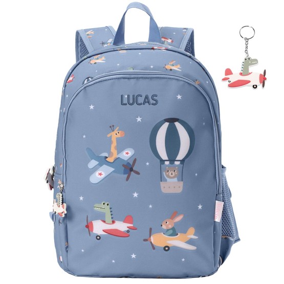 mochila mediana planes personalizada
