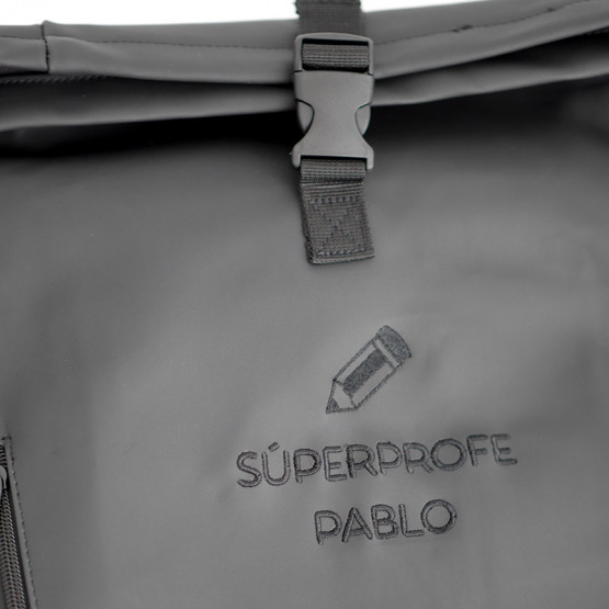 mochila bordada profesor