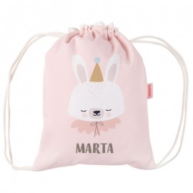 mochila saco bebe rosa