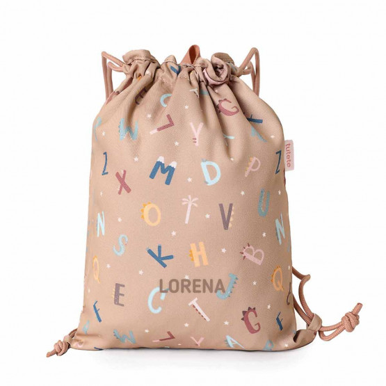 Mochila saco letras