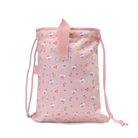 mochila saco rosa