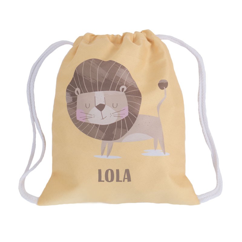 ⭐ Mochila Saco Guardería ⭐ León - Personalizada