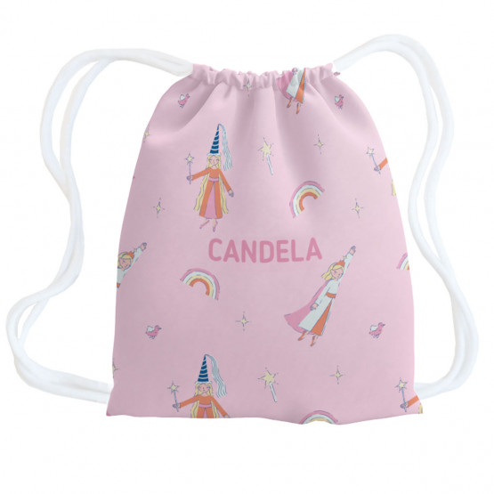 mochila saco princesas