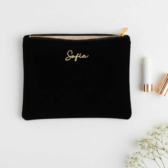 Neceser terciopelo bordado