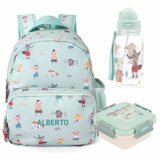 pack escolar 3 cerditos