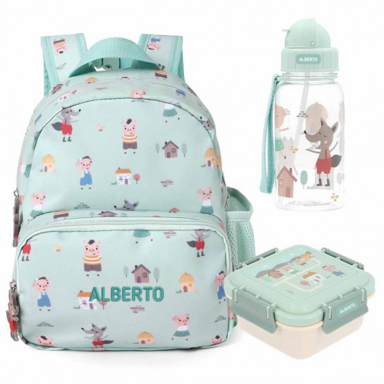 pack escolar 3 cerditos