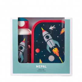 botella y fiambrera espacio