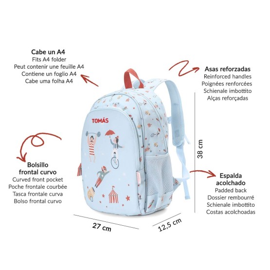 mochila circo personalizada