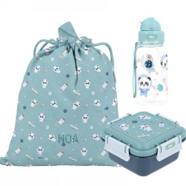 pack saco + fiambrera + mochila