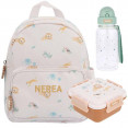 pack mochila fiambrera y botella