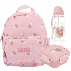 pack mochila unicornio