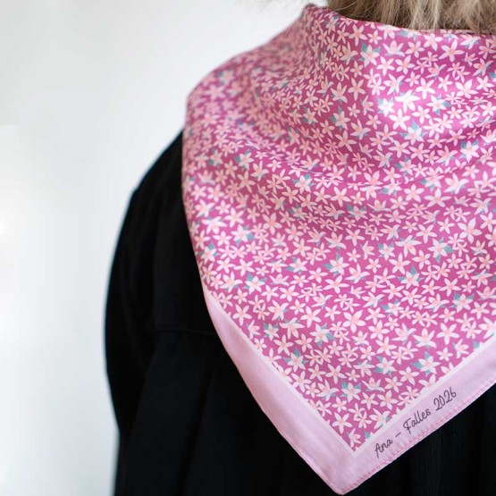 pa&ntilde;uelo fallero personalizado morado