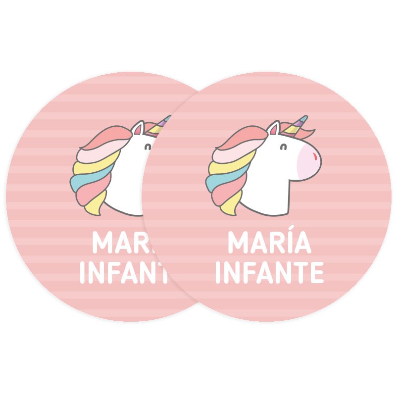 🦄 Pegatinas unicornio 🦄 Personalizadas con el nombre