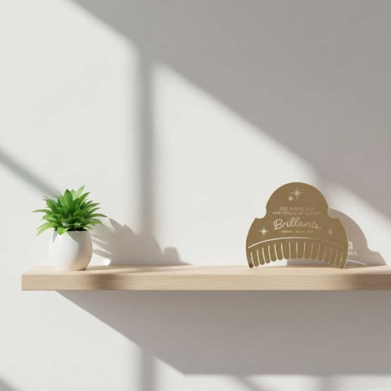 peineta dorada metacrilato