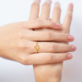 Juego de pendientes y anillo peineta