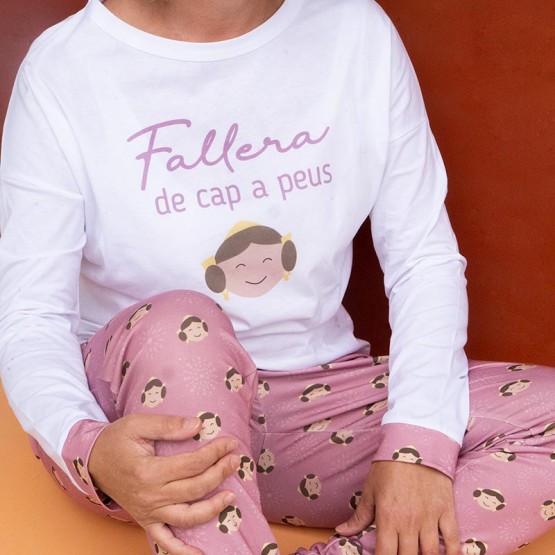 pijama fallera rosa