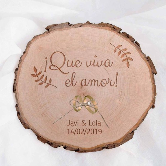 Porta alianzas boda con frase