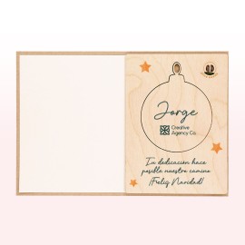 postal y adorno navidad empresa