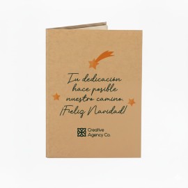 postal de navidad con logo