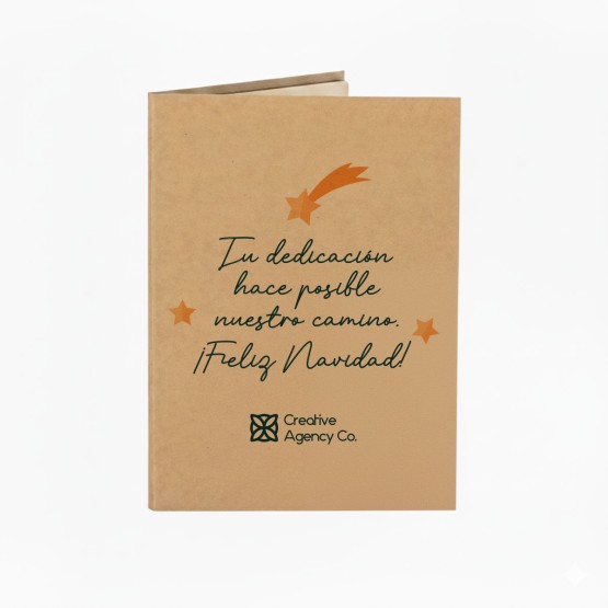 postal de navidad con logo