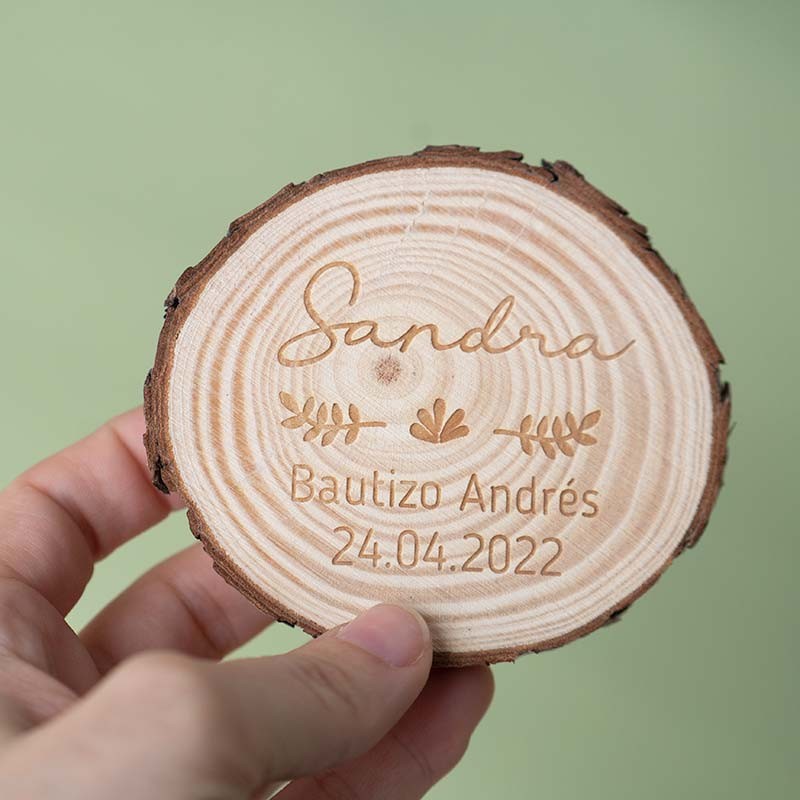 Descuido Incesante pausa Marcasitios Rodaja de Madera ❤️ PERSONALIZADOS