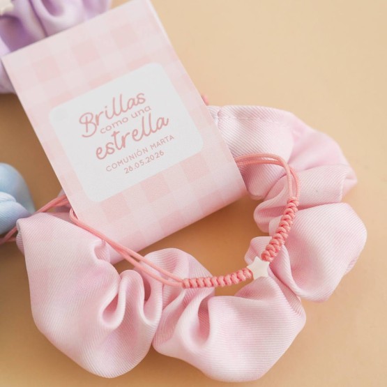 Scrunchies y pulseras para eventos