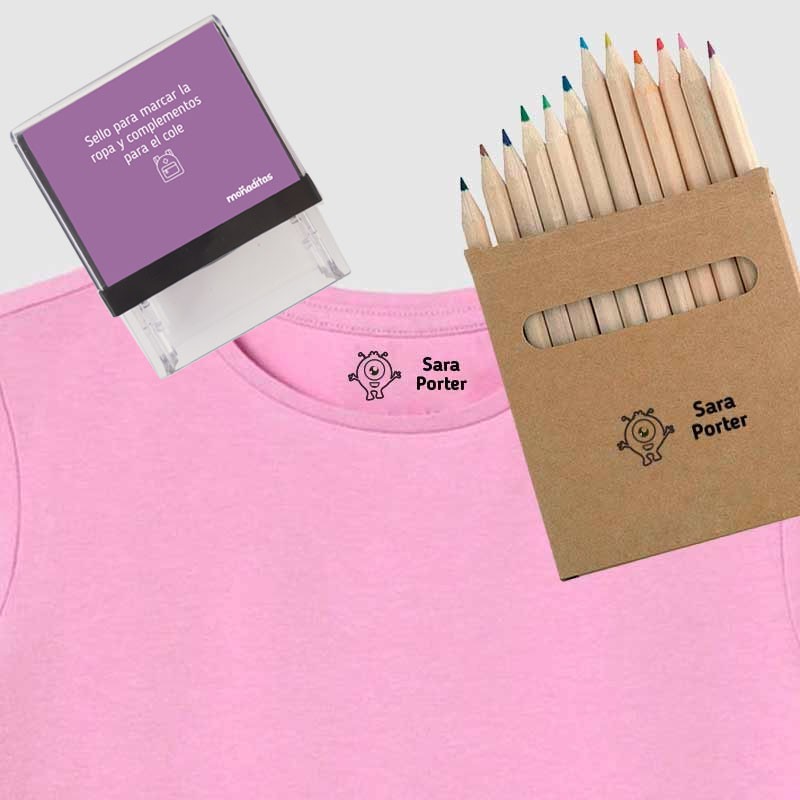 ✏ Sello textil personalizado monstruos - Marca tu ropa