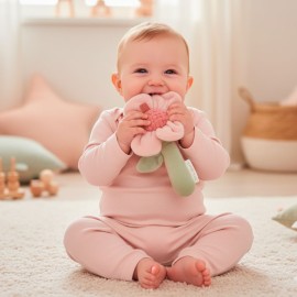 sonajero flor blandito para bebe