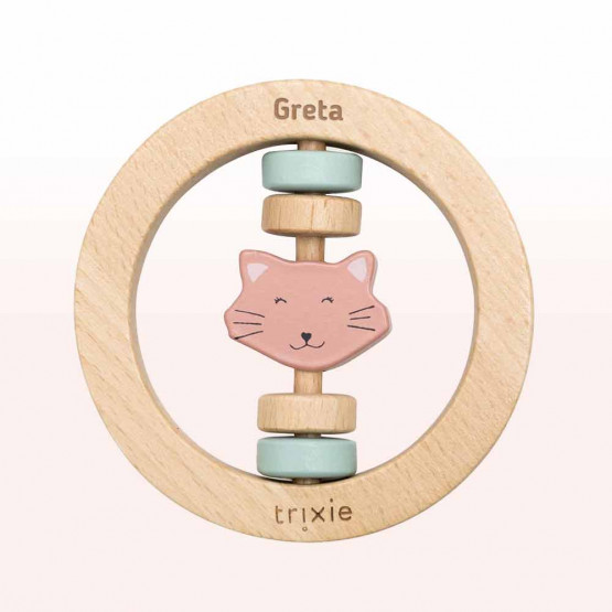 sonajero de madera gatito