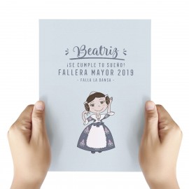 tarjeta felicitación Fallera Mayor personalizada