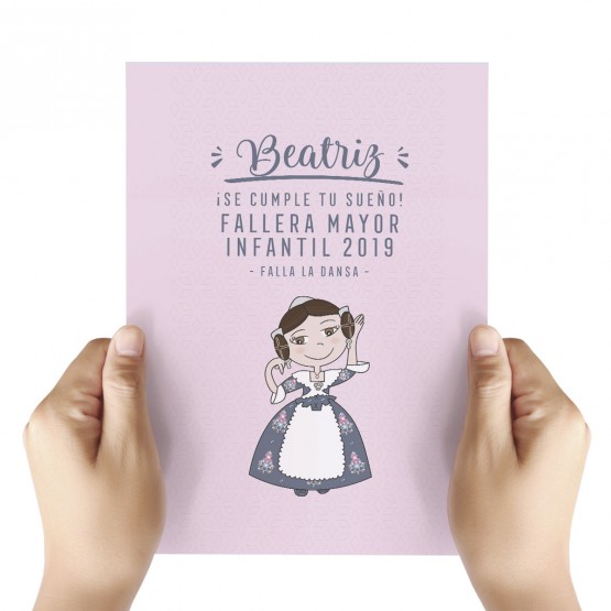 tarjeta fallera personalizada