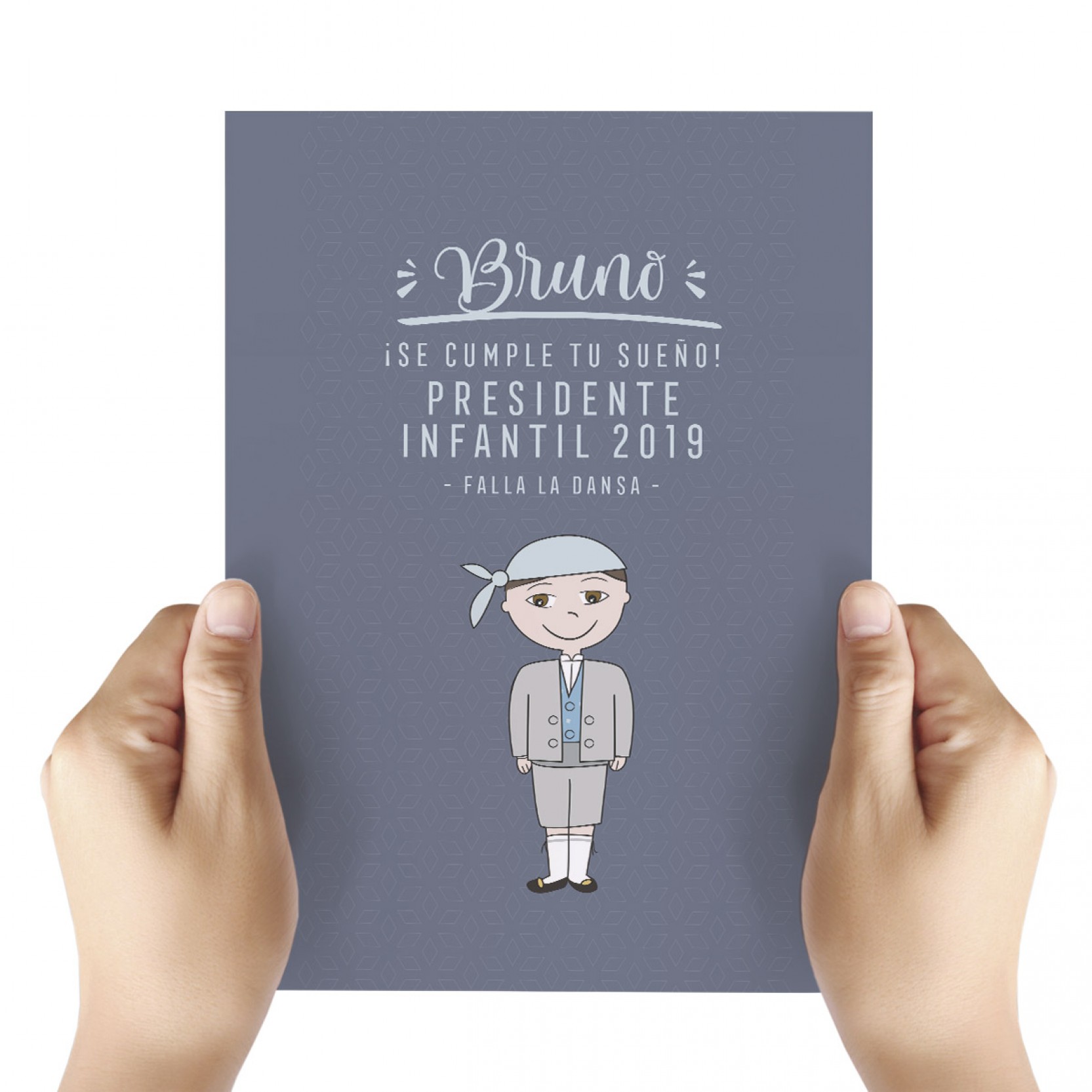 Tarjeta felicitación presidente A4 moñaditas.com