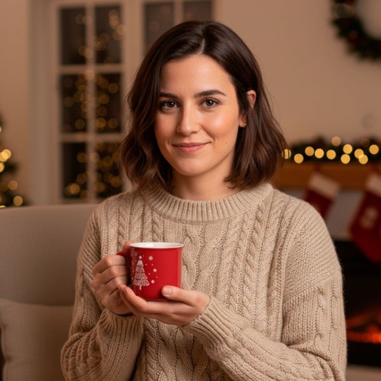 taza navideña