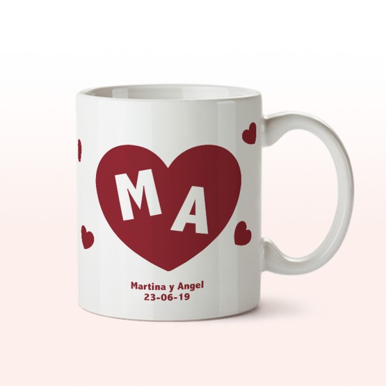 taza personalizada corazon