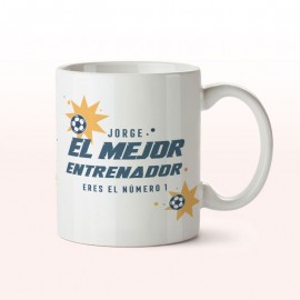 taza entrenador futbol personalizada