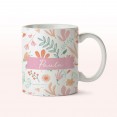 taza flores personalizada