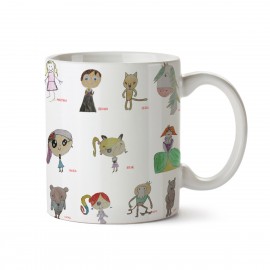 taza personalizada para profes con dibujos de los alumnos