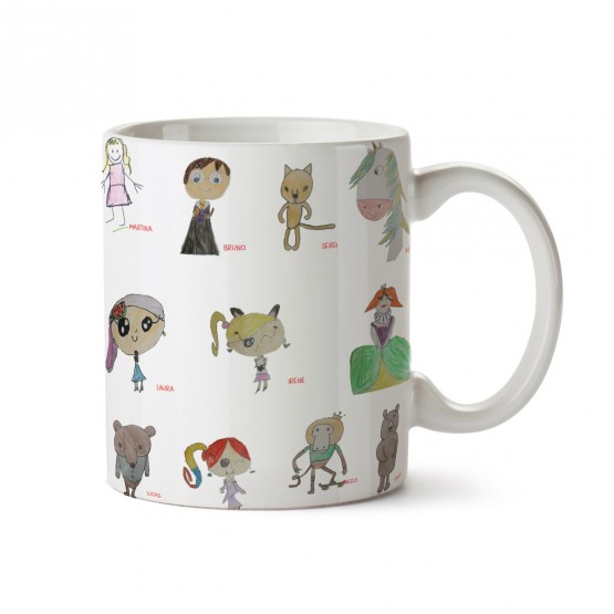 taza personalizada para profes con dibujos de los alumnos