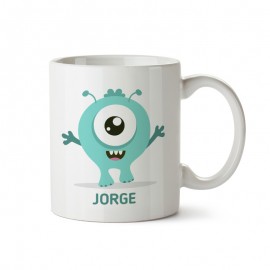 taza de plastico para niños monstruo