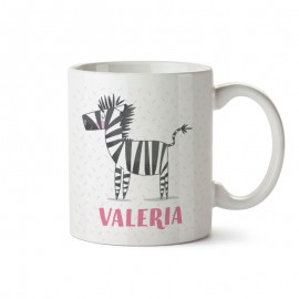 Taza plástico cebra