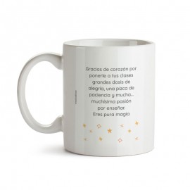 taza para profesora con frase 