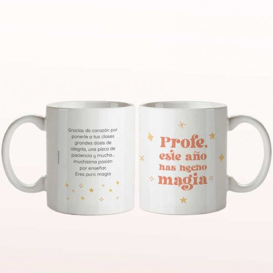 taza para profes que hacen magia personalizable