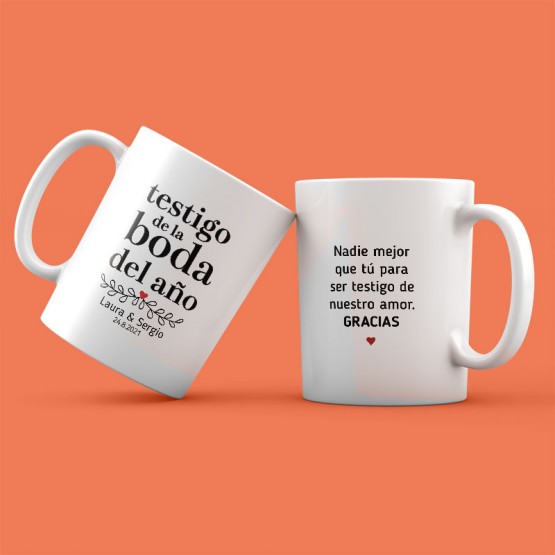 taza regalo testigo boda