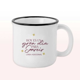 taza vintage con mensaje